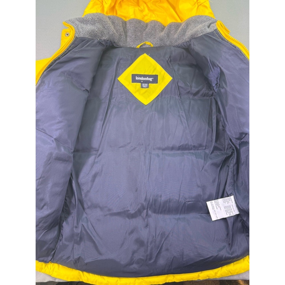 London Fog Boys' Heavyweight Down Puffer Jacket Winter Coat, Size‎ M 5/6 Yellow - Picture 9 of 13